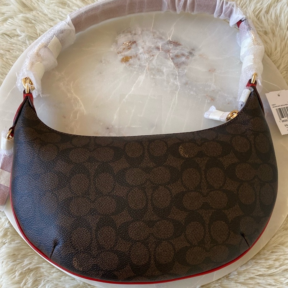 NWT Coach Payton Hobo Brown Signature Shoulder Bag - Picture 10 of 12